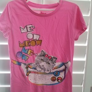Circo Girls L 10/12 Cat T-Shirt Pink